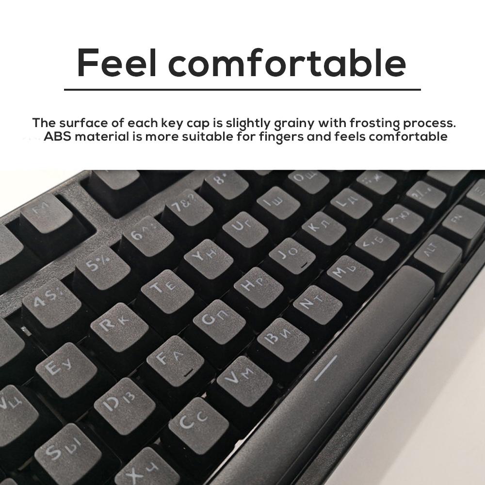 Russian Korean Backlit Keycap 104 /106 Key OEM Profile For Cherry Mx Keyboard White Black Set DIY Mechanical Keyboard Keycaps
