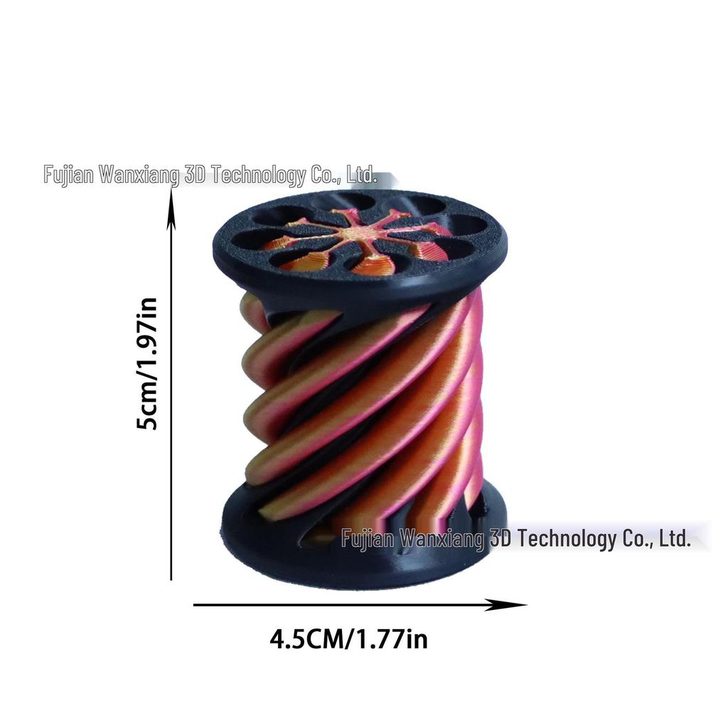 3D Printed Spiral Cone Pyramid Decompression Toy Sculpture - Creative Educational Gift