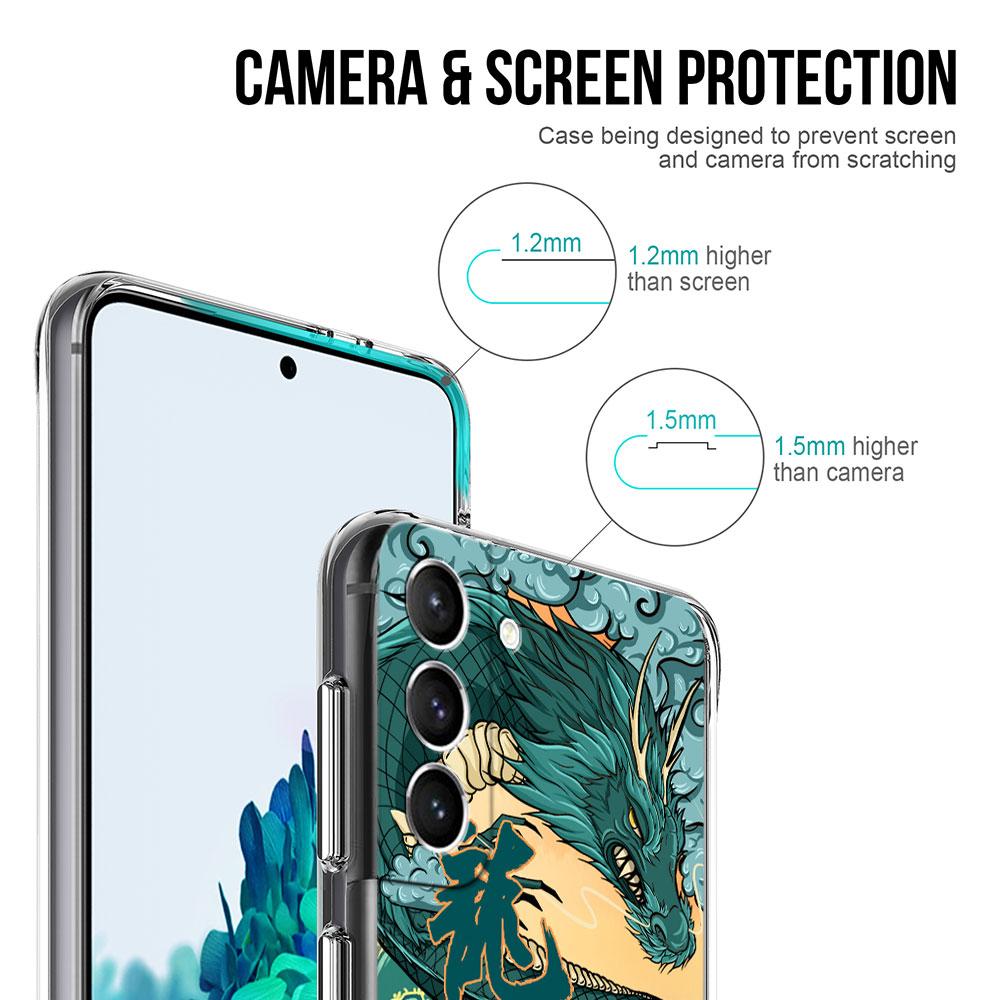 Animal Dragon Clear Case For Samsung Galaxy S22 S20 FE S21 S10 S9 Plus Note 20 Ultra 10 Lite Transparent Phone Shell