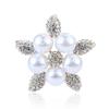 Luxury Elegant Colored Crystal Brooch Rhinestone Pearl Brooch Needle Clothing Suit Coat Accessories