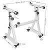 Rxakudedo Keyboard Stand Casters Keyboard Stand Z Shape Adjustable with Slide Rail Easy to Operate (White)