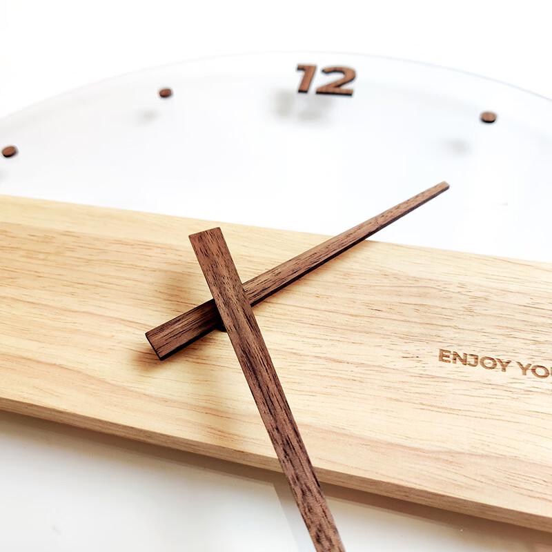 Wooden Acrylic Glass Wall Clock