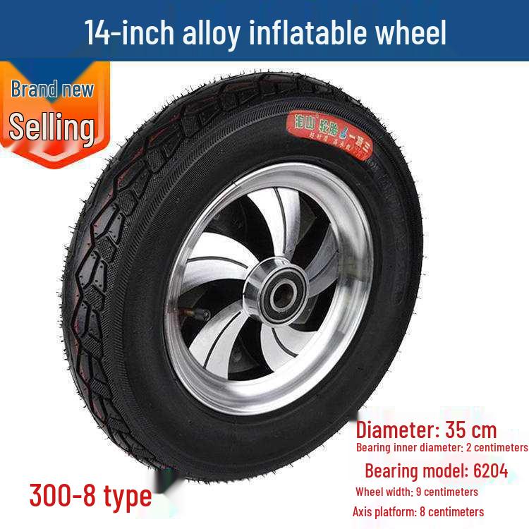 Inflatable Wheels Set: 2x 10", 6", & 14" Wheels; 4" Tiger Cart Tire; 8" Hand Truck Wheel