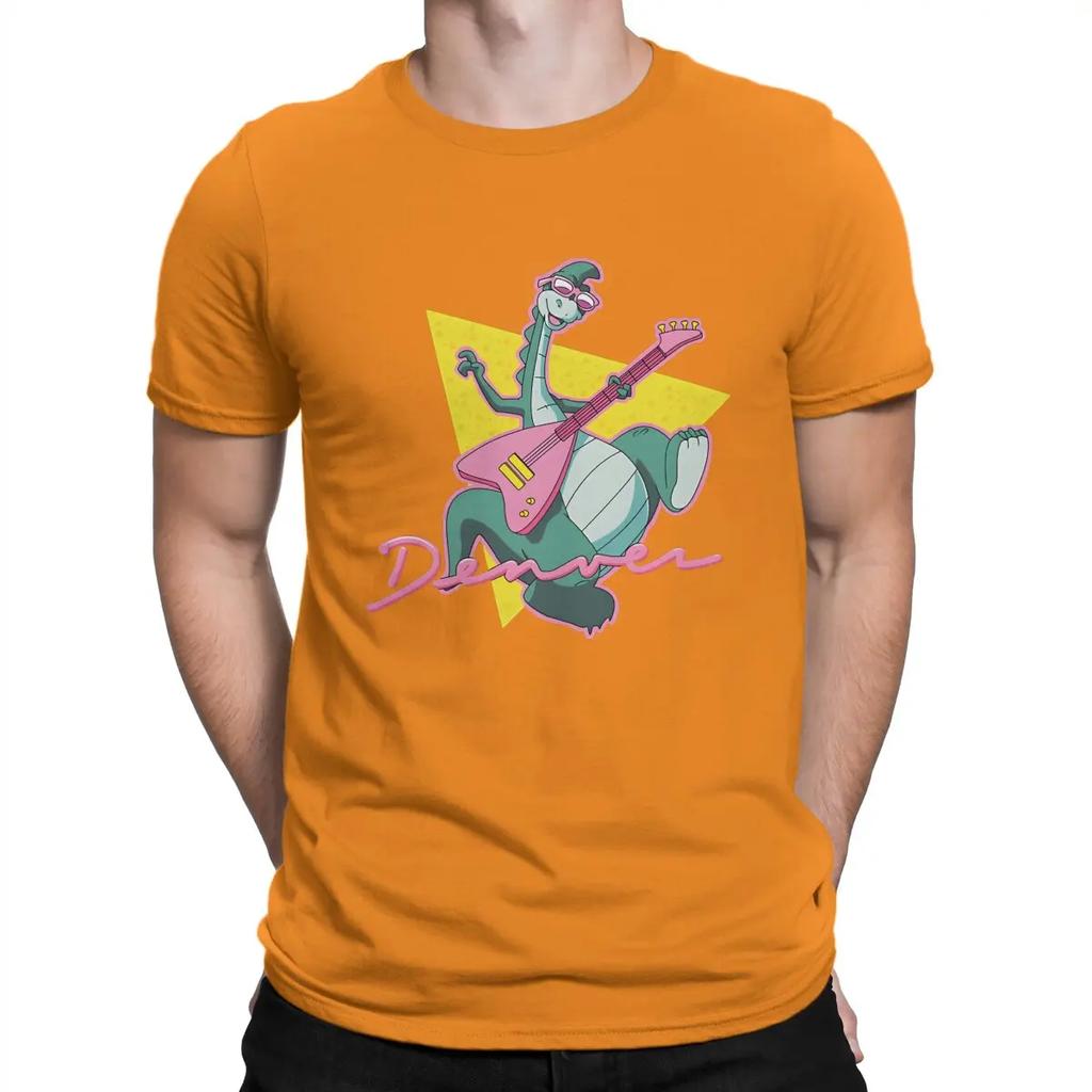 The Last Dinosaur T-Shirt Men Denver Vintage Cotton Tees Crew Neck Short Sleeve T Shirt Birthday Gift Clothes