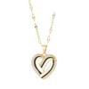 Love Necklace Women'S Light Luxury Design Simple Temperament Trend Micro-Inlaid Collarbone Chain Jewelry