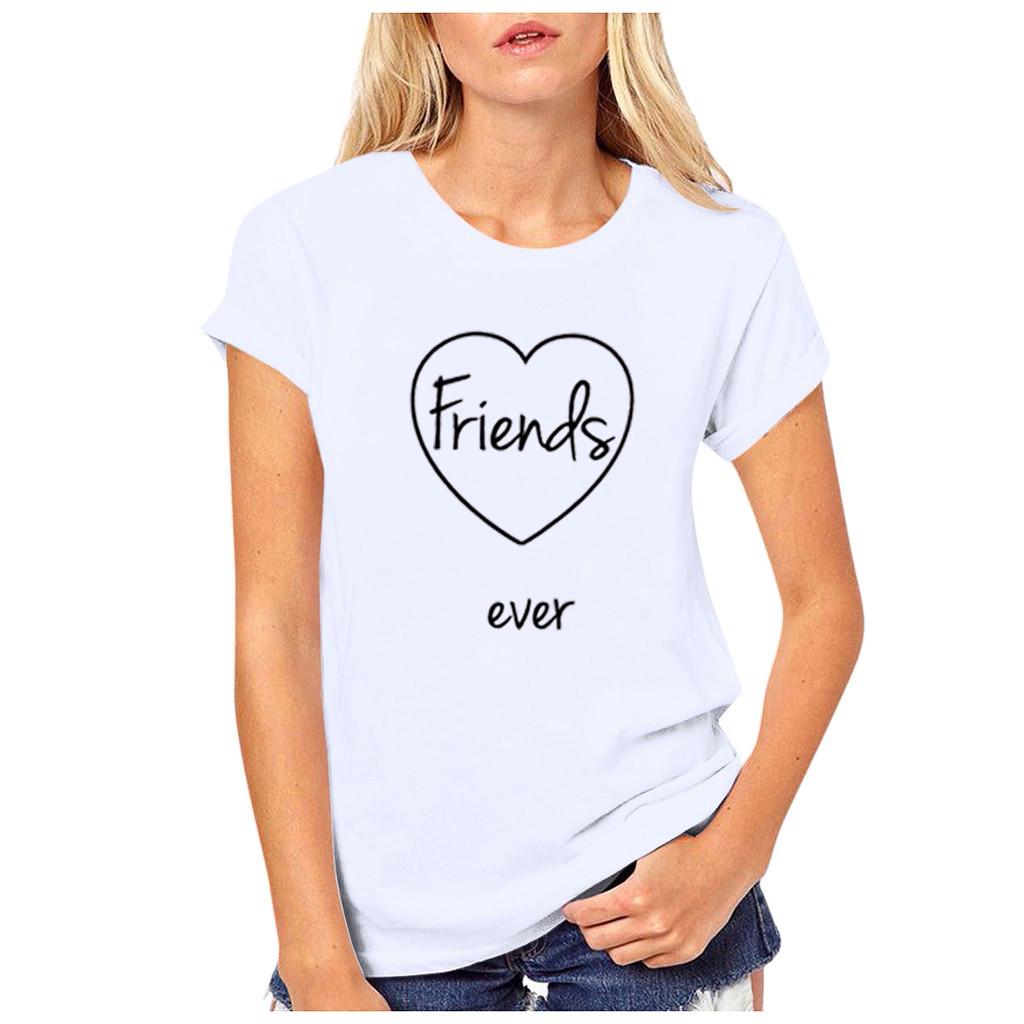 

(SU)Women Valentine s Day Short Sleeve Letter Print Tops Tunics Shirts Blouse