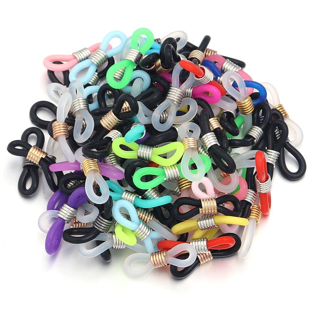 50pcs/Lot Eyeglass Chain Ends Eyeglasses Spectacles Chain Glasses Retainer Ends Rope Sunglasses Cord Holder Strap Loop Connector