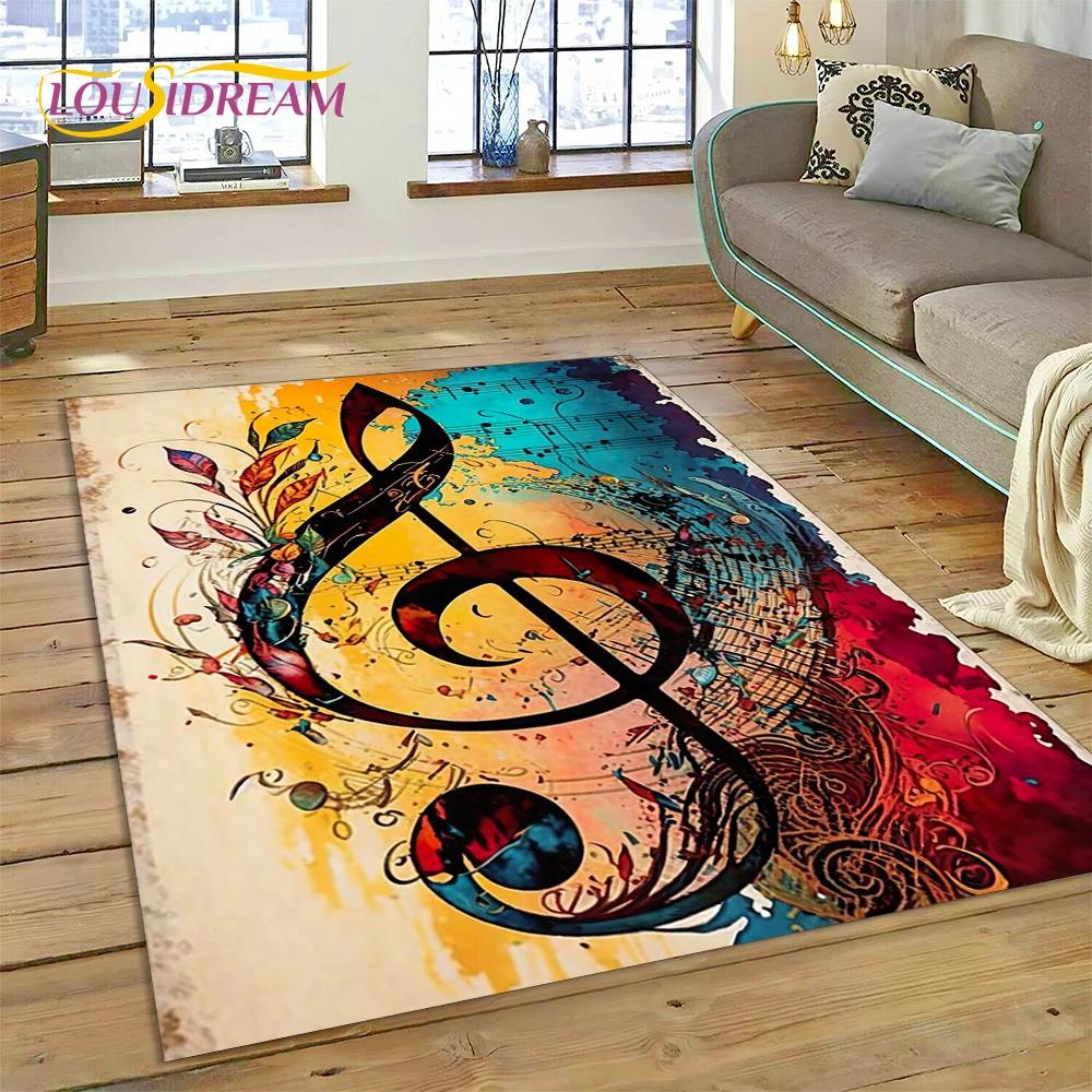 Kolorowa nuta nuta kreskówka dywan dywan dla domu salon sypialnia Sofa wycieraczka Decor, dywanik dla dzieci mata antypoślizgowa