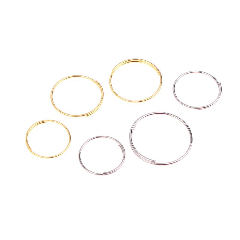 100Pcs 11Mm 12Mm 13Mm 15Mm 20Mm 30Mm Round Stainless Steel Ring For Chandelier  Bead Pendant Part Light Curtain Connector