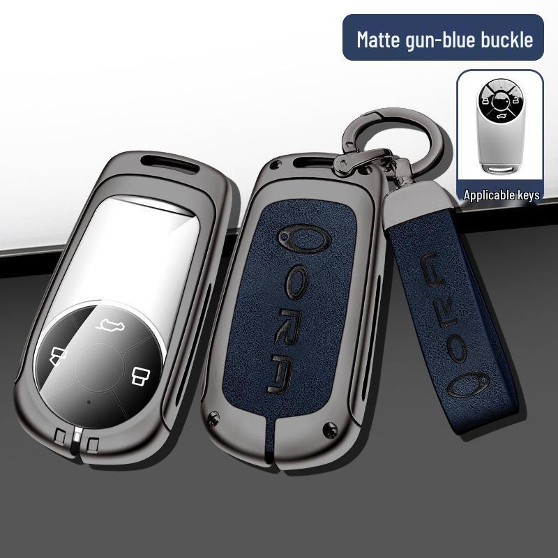 Genuine Leather Key Fob Holder for Great Wall ORA: Good Cat, Ballet Cat & Lightning Cat - Women's Premium Design