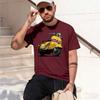 Unisexs Classic British Scooter Graphic Tshirt Yellow Casual Summer Tee With Vintage Motorcycle Crew Neck Short Sleeve Casual 202