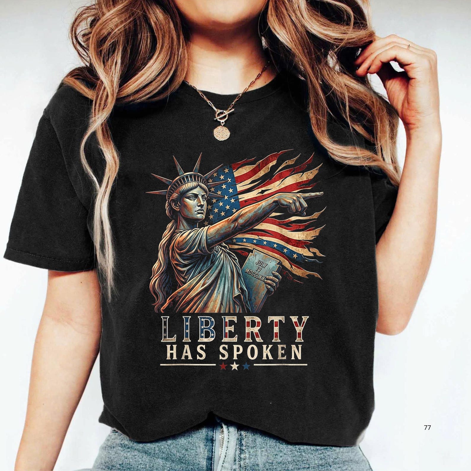 Sophie Pointing Liberty Shirt, Liberty Has Spoken Tee, Patriotic Satire Basketball T-Shirt, Lady Liberty Gift L