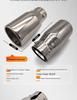 Stainless Steel Exhaust Tailpipe for Prado, Land Cruiser, Lexus GX400, RAV4, Reiz