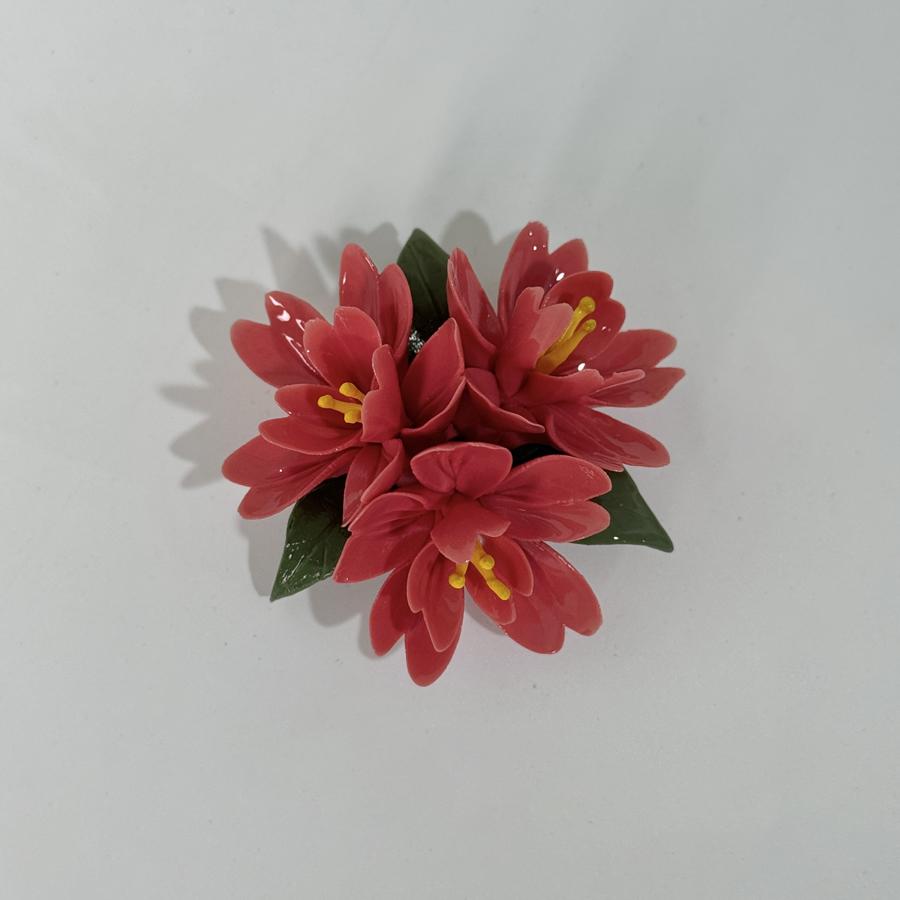 Ручная работа, керамический цветок персика, изысканная имитация цветочного ароматического горшка, стойка для цветочных ароматов для домашнего декора