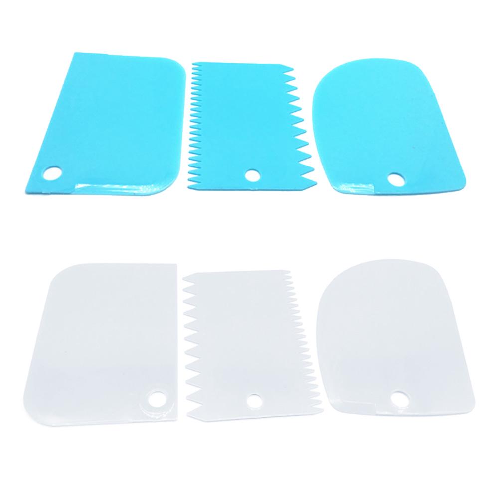 3 Stücke Gerade Bogen Zahnform Creme Brotschneider Kuchen Pastöse Schaber Backwerkzeuge