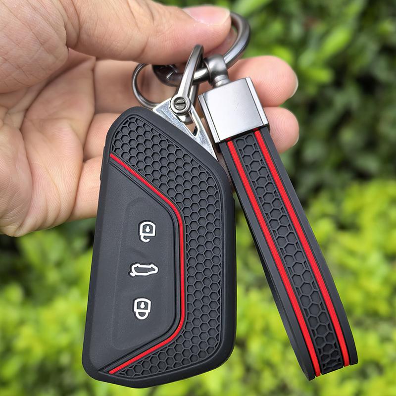 Silicone Car Key Cover For VW Volkswagen Golf 8 MK8 ID.3 ID.4 Cupra Skoda Octavia A8 SEAT Leon MK4 2020 2021 Formentor Tarraco
