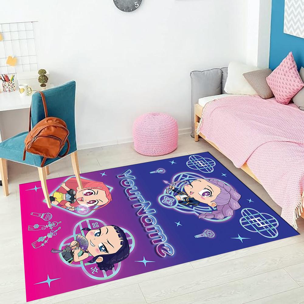 Dämonenjägerinnen (5) Personalisieren Sie Ihren Namens-Teppich, Ihr Bürostuhl-Kissen, Ihr Geschenk für Schlafzimmer und Wohnzimmer zu Hause.