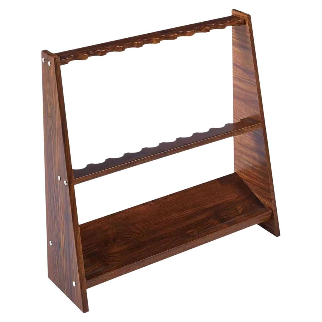 Pool Cue Rack for Hall Public Rod Display Vertical Gift for Player Pool Cue Stick Holder Organizer Rack Floor Stand Double Tiers