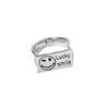 Sterling Elegant 925 Silver Smile Face Ring Simple Minimalist Jewelry For Women