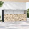 vidaXL Brennholzlager Verzinkter Stahl 330x84x152 cm Anthrazit