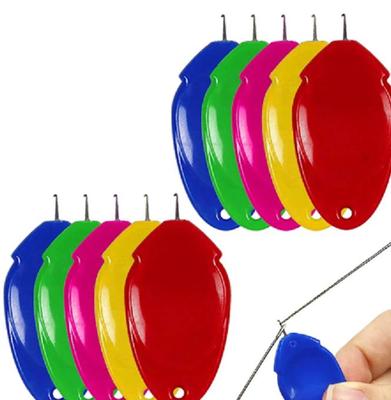 10 Adet Pusula İğne Geçirici Otomatik Basit Ekipman DIY Manuel Dikiş Makinesi Dikiş İpliği Delme İğnesi İplik