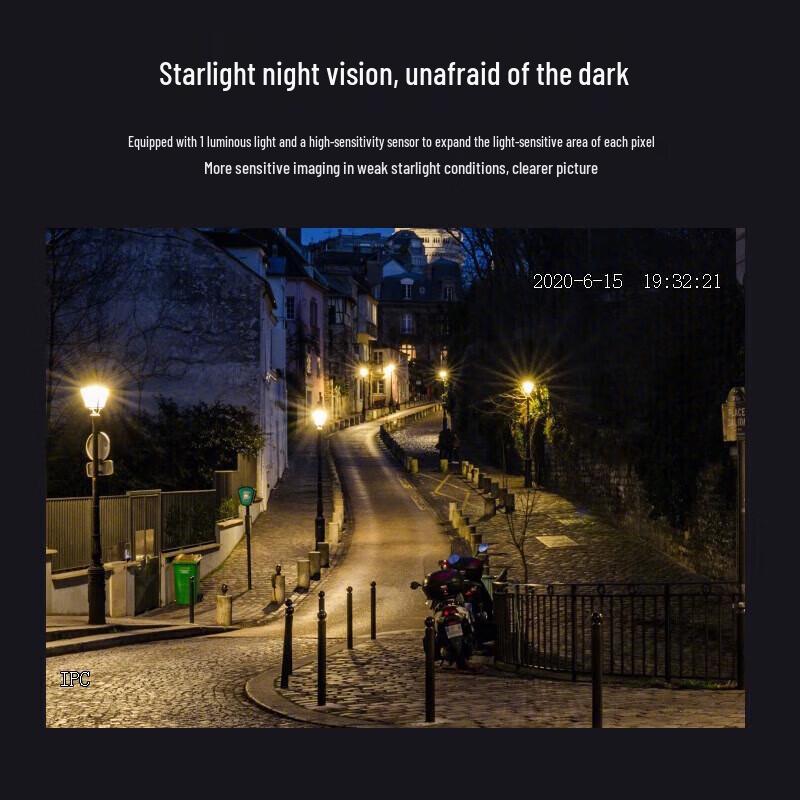 Dahua 4MP Starlight Fixed-Focus Vandal-Proof IP Dome Network Camera CN Plug (adapter Included)