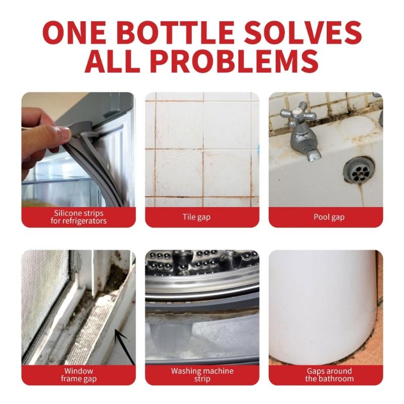 100ml Mold Remover Gel Household Mold and Mildews Cleaner for Washing Machine Sealant Tiles Grout Bathroom Stain Remover