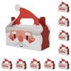 Confezione regalo di Natale da 10 pezzi Scatole regalo di cartone per caramelle Scatole per biscotti con manico Sacchetti per regali Forniture per bomboniere per feste