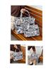 2025 Women's Large Capacity Fashion Tote: Simple Print Handbag & Souvenir Shopping Bag