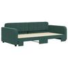 VidaXL Daybed with Pull-out Bed Dark Green 100x200 Cm Velvet 3196938
