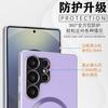 Plain Leather Magnetic Mobile Phone Case Is Suitable for Samsung S25ULTRA Fine Hole Lens Protection S24 High-end Light Luxury Protective Case