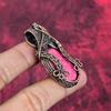 Thulite Pendant Copper Wire Wrapped Jewelry Natural Gemstone Pendant Handmade Jewelry Copper Pendant Gifts for Mom Antique Wire Wrap Pendant