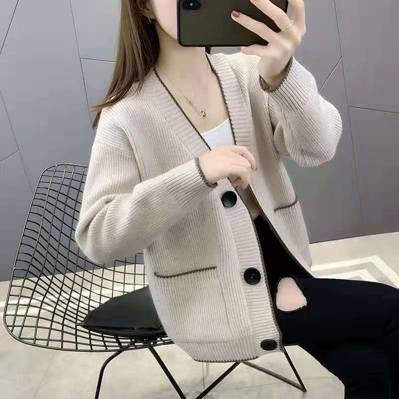 

Весенне-осенний женский свитер кардиган трикотажная рубашка топ шаль в стиле вестерн свободный свитер One size хаки