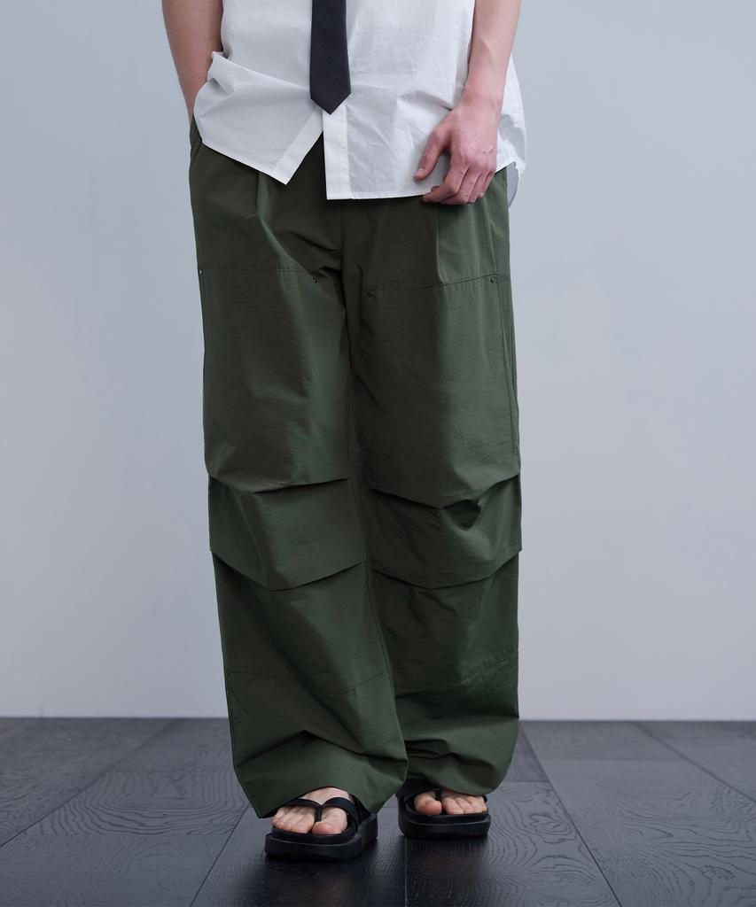 DRAW FIT Detachable Fatigue Wide Pants [Khaki]