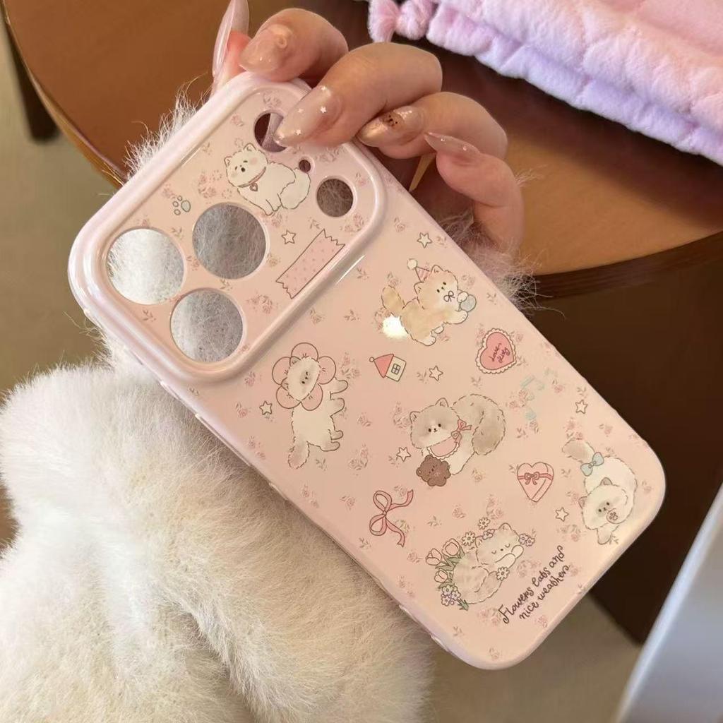 Soft Cute Lazy Cat Phone Case for iPhone 17, 16 Pro Max, 15, 14 with Heart Design