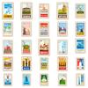 50 World Landmark Graffiti Stickers for Laptop, Bicycle, and Car Decals