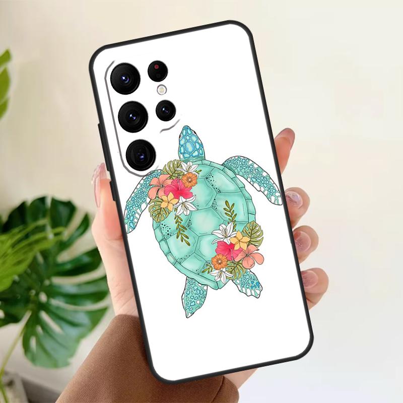 Sea Turtle Soft Case For Samsung Galaxy S25 S21 S22 S23 S24 Ultra S9 S10 Plus S20 FE S24 FE Phone Cover