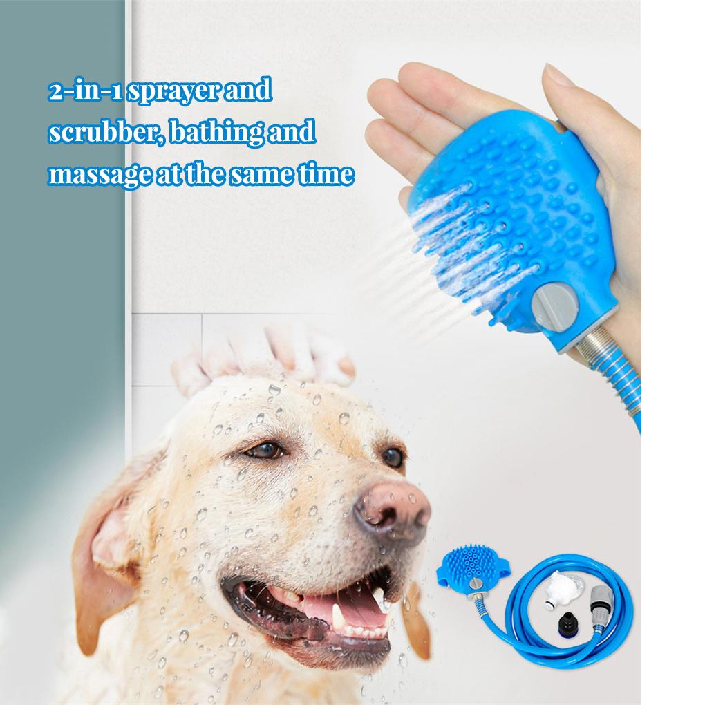 Pet Shower Bath Brush Attachment Grooming Washing Hose Short Hair Comfortable Scrubber Massager Supplies Home