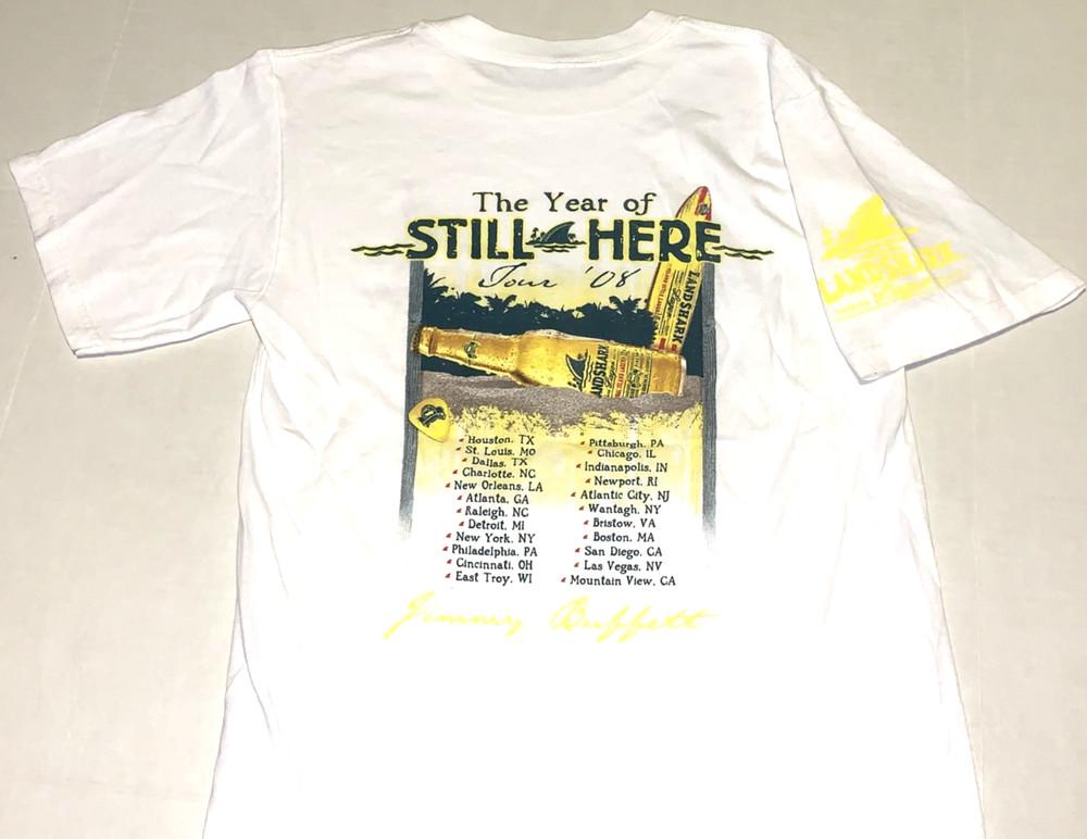 Vintage 2008 Jimmy Buffett The Year Of Still Here Concert Tour T-Shirt New SMALL Unisex T-Shirt S