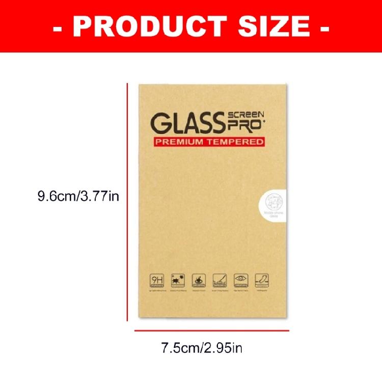 Glass Display Cover Intended for Retroid Pocket Handheld Gaming Device, with Oleophobic Coating and Adhesive Placement on the Prepared Display