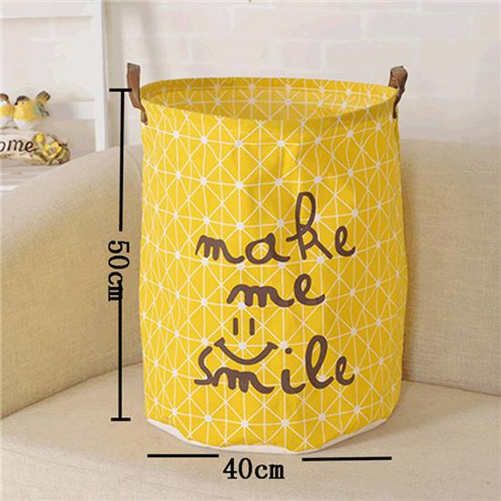 Extra Large Cotton Linen Folding Laundry Basket and Toy Hamper