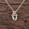 Pear Green Amethyst Stone Sterling Silver Unique Sisters Gift Wedding Pendant PP-56-10