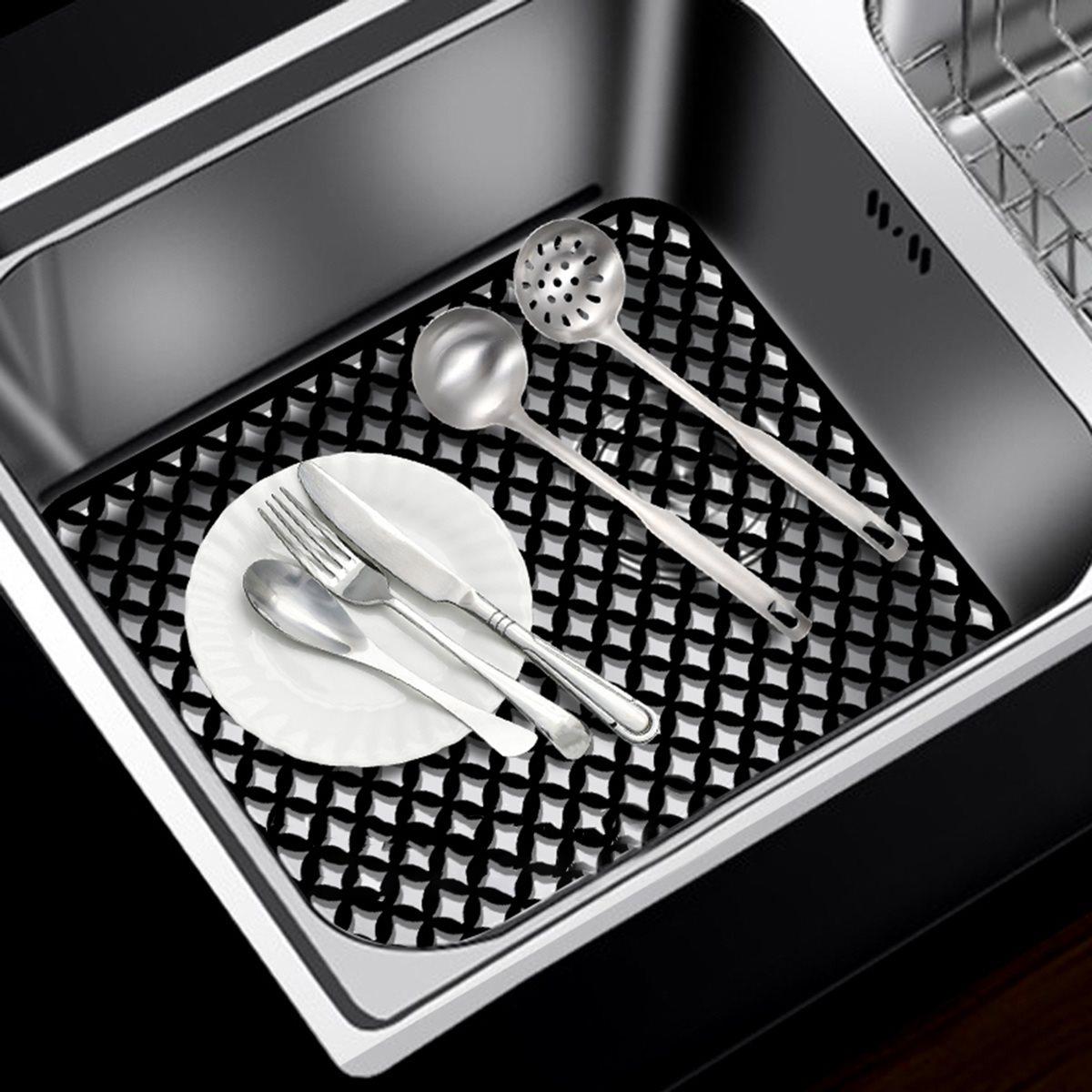 

Sink Protectors for Kitchen Bottom,Silicone Sink Mat,Heat Non-Slip Dishwasher Suitable.Kitchen Accessories A China Mainland