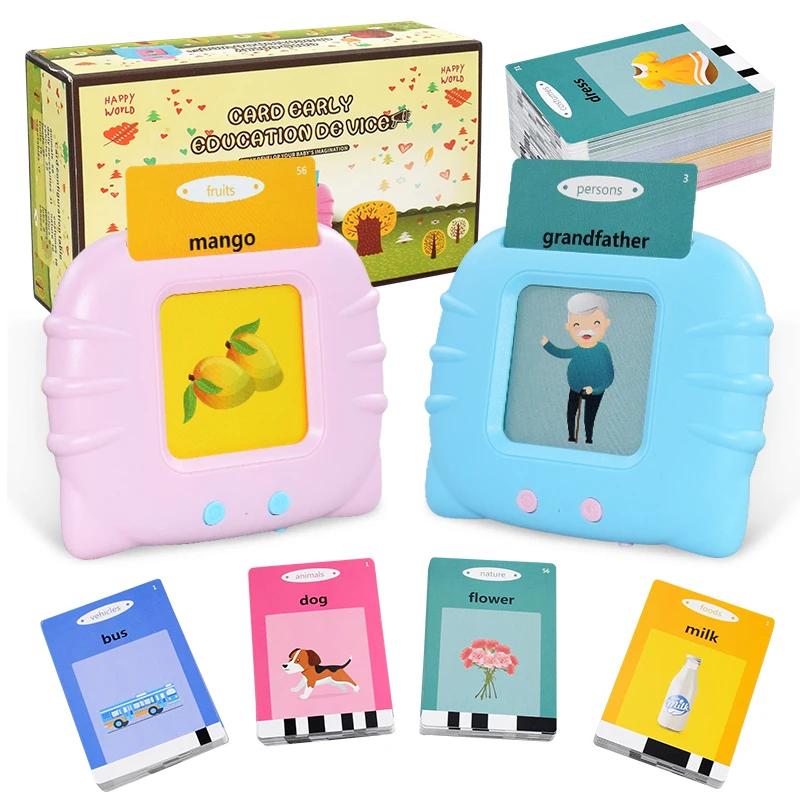 Early Education Learn English Words Toys Kids Audio Electronic Cards Book Cognitive Talking Flash Cards Game for Toddlers Gift