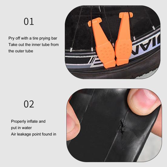 12Pcs/24Pcs Durable Bicycle Tire Repair Patch Rectangle Good Toughness Lightweight Useful Bike Tire