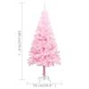 VidaXL Arbre de Noël Artificiel avec LED et Boules Sapin de Noël Décoration de Noël Jardin Patio Arrière-cour Extérieur Rose 3077671