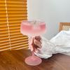 Bicchiere da Cocktail Rosa Francese, Elegante Bicchiere da Martini ad Alto Gambo, Bicchieri Estetici per Vino e Bevande Miste