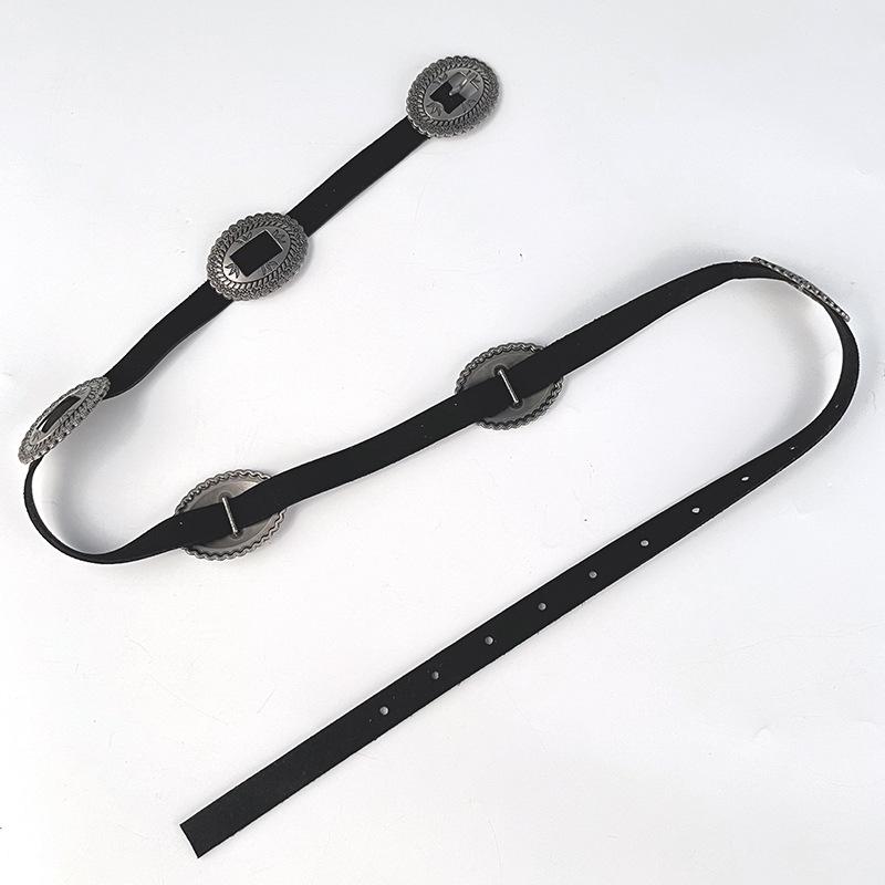 New Retro Belt for Women American Heavy Industry Metal Hot Girl National Style Waist Seal European and American Punk Personality Metal Belt