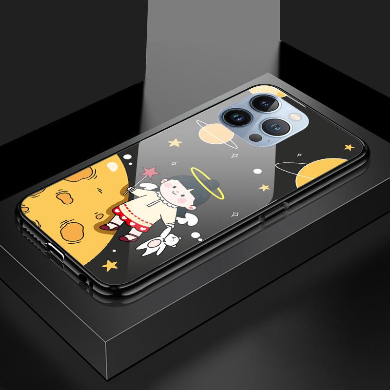 Tempered Glass Phone Case For OPPO Reno13 Reno14 Realme 11 12Pro 14 GTNeo6 C21Y C53 C75 OnePlus Nord2 NordCE3Lite Soft Edge Shockproof Smooth Shell