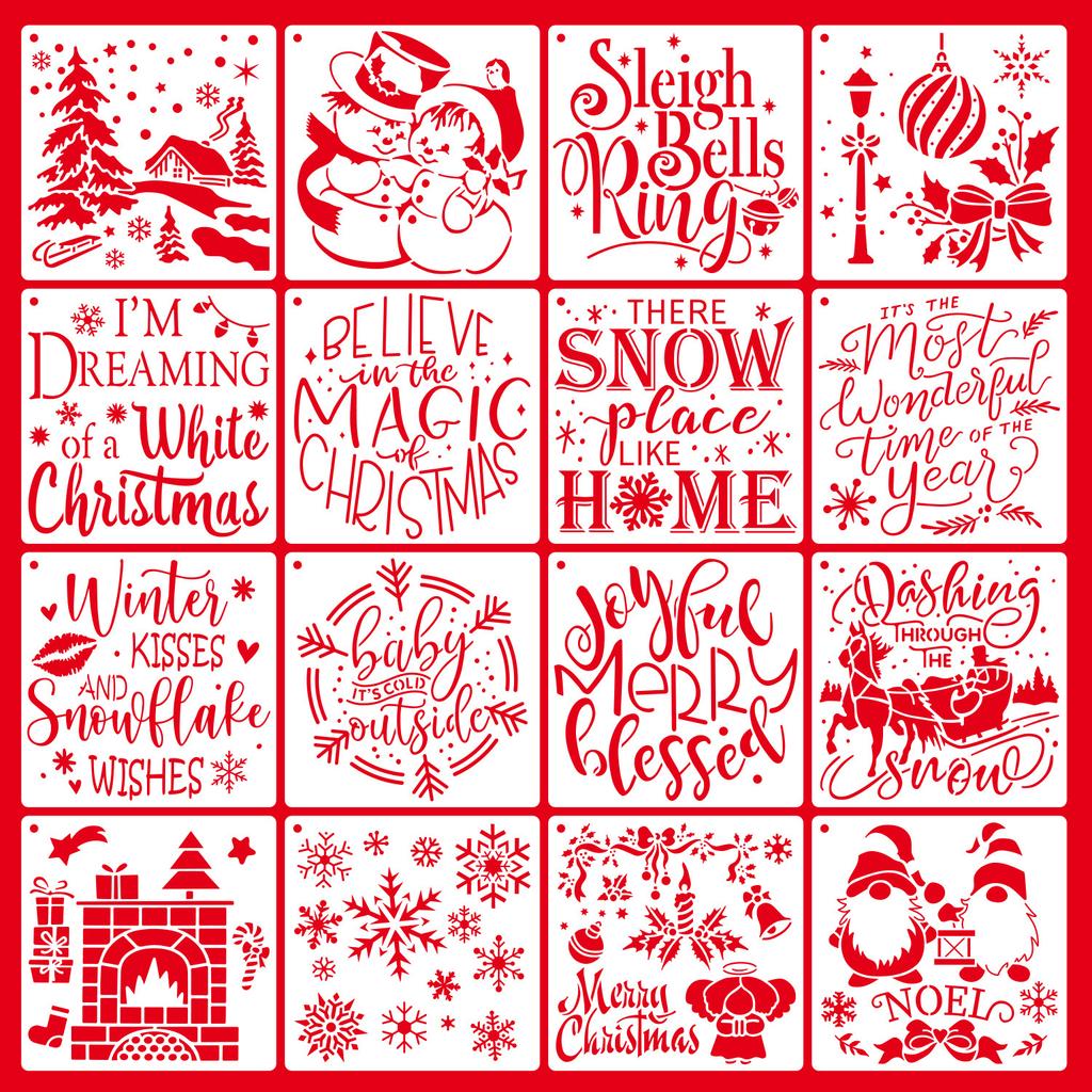 New Style, Christmas Painting Template, Merry Christmas , Painting Plastic Templates, Christmas Decorations, Holiday Gifts